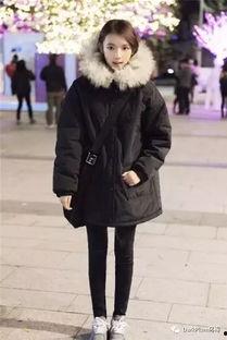 明星黑色棉袄穿搭,时尚保暖两不误